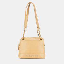 Chanel Yellow Caviar Shoulder Bag