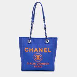 Chanel Blue Mini Canvas Deauville Tote