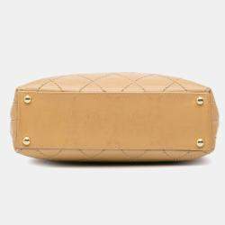 Pre Owned Chanel Brown CC Wild Stitch Calfskin Handbag