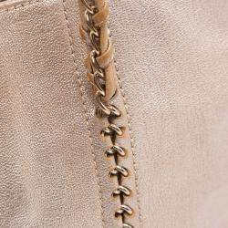 Chanel Gold Metallic Goatskin Luxe Ligne Tote
