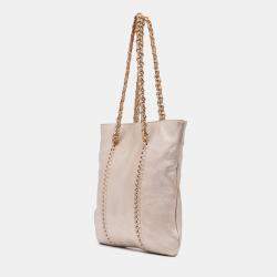 Chanel Gold Metallic Goatskin Luxe Ligne Tote