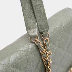 Quilted Caviar Square Wallet on Chain