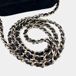 Chanel Black Fabric mini chain crossbody bag