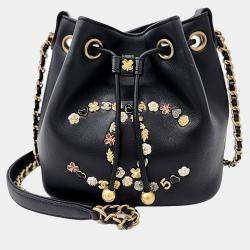 Chanel Black Leather bucket bag