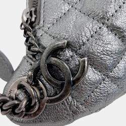 Chanel Grey Leather Hip Sack bag