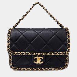 Chanel Black Leather chain crossbody bag