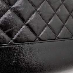 Pre Owned Chanel Black Leather Gabriel Large Clutch