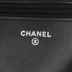 Chanel CC Patent Diamond Wallet On Chain