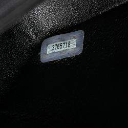 Pre Owned Chanel Black Medium CC Quilted Lambskin Border Single Flap