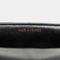 Pre Owned Chanel Black Medium CC Quilted Lambskin Border Single Flap