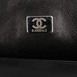 Pre Owned Chanel Black Mini Square Classic Patent So Black Single Flap
