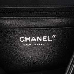 Pre Owned Chanel Black Mini Square Classic Patent So Black Single Flap