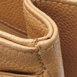 Chanel Brown CC Quilted Caviar Turnlock Handbag