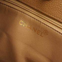 Chanel Brown CC Quilted Caviar Turnlock Handbag