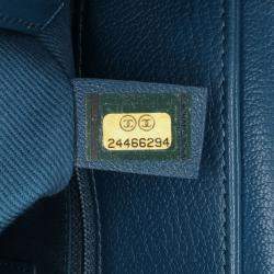 Chanel Blue Medium Shiny Calfksin and Goatskin Coco Curve Flap