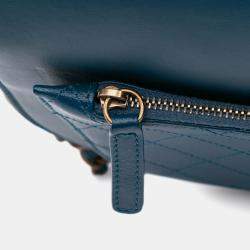 Chanel Blue Medium Shiny Calfksin and Goatskin Coco Curve Flap