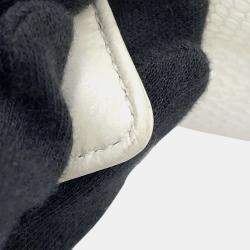 Chanel Cc Logo Camellia Plastics Black/White Plastics Leather Bucket Bag