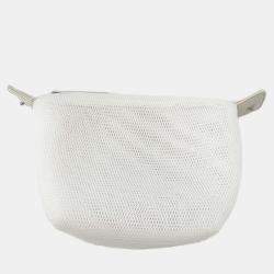 Chanel Cc Logo Camellia Plastics Black/White Plastics Leather Bucket Bag