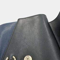 Chanel V Stitch  Navy/Black Leather Waist Bag