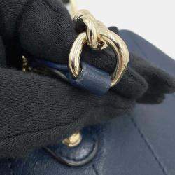 Chanel V Stitch  Navy/Black Leather Waist Bag