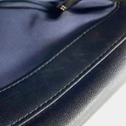 Chanel V Stitch  Navy/Black Leather Waist Bag