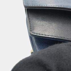 Chanel V Stitch  Navy/Black Leather Waist Bag