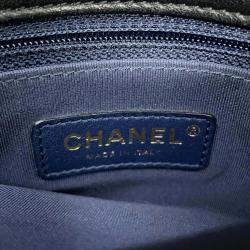 Chanel V Stitch  Navy/Black Leather Waist Bag