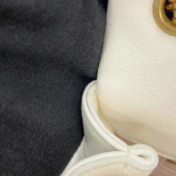 Chanel White Lambskin Chain Shoulder Bag