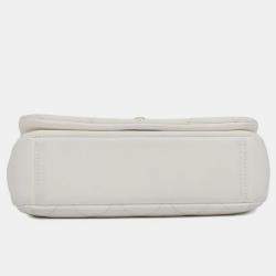 Chanel White Lambskin Chain Shoulder Bag