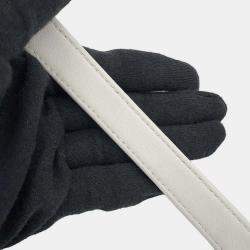 Pre Owned Chanel Matelasse Chain  White Lambskin shoulder Bag