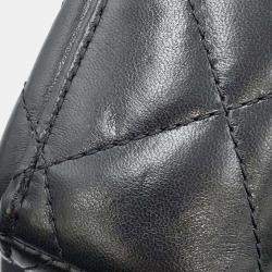 Chanel Matelasse Cc Logo Box Chain Black Lambskin shoulder  Bag
