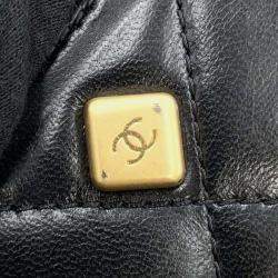 Chanel Matelasse Cc Logo Box Chain Black Lambskin shoulder  Bag