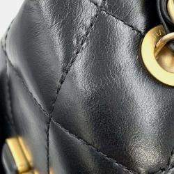 Chanel Matelasse Cc Logo Box Chain Black Lambskin shoulder  Bag