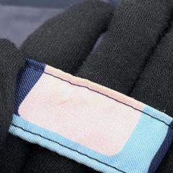 Chanel Navy Pink Caviar Leather Nylon Shoulder Bag