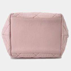 Chanel Pink Lambskin CC Logo Hobo Bag 