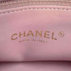 Chanel Pink Lambskin CC Logo Hobo Bag 
