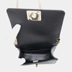 Chanel Black Leather Mini Boy Chain Shoulder Bag 