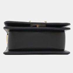Chanel Black Leather Mini Boy Chain Shoulder Bag 