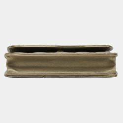 Pre Owned Chanel Gold Lambskin Phone Case Shoulder Bag