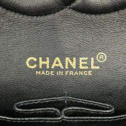 Chanel Matelasse Double Flap Chain Black Caviar Leather shoulder Bag