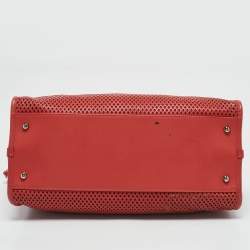 Chanel Brick Red Perforated Leather Up in the Air Tote