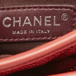 Pre Owned Chanel Red Quilted Caviar Leather French Riviera Shoulder Bag