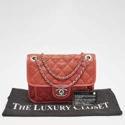 Pre Owned Chanel Red Quilted Caviar Leather French Riviera Shoulder Bag