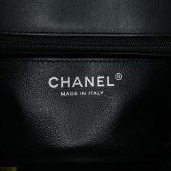 Pre Owned Chanel Black Mini Square Classic Patent Single Flap