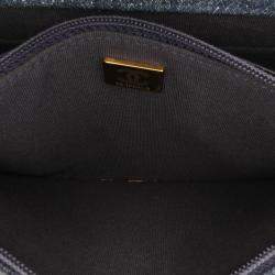 Chanel Blue Denim Stitched 19 Flap Wallet On Chain