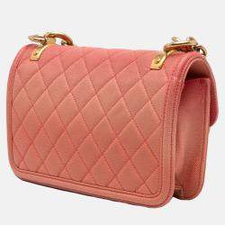 Chanel Pink Small Quilted Caviar Sunset On The Sea Flap