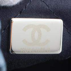 Chanel Blue Mini Denim Stitched 22 Handbag