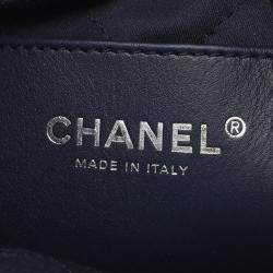 Chanel Blue Mini Denim Stitched 22 Handbag