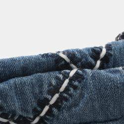 Chanel Blue Mini Denim Stitched 22 Handbag