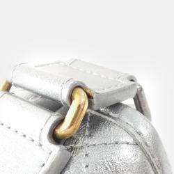 Pre Owned Chanel Silver Leather Gabrielle Shoulder Bag